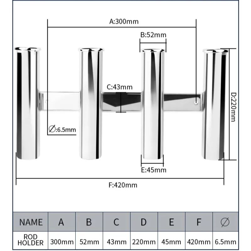 Stainless Steel 4 Tubes Rod Ho - Fishing Rod Holder recension och pris