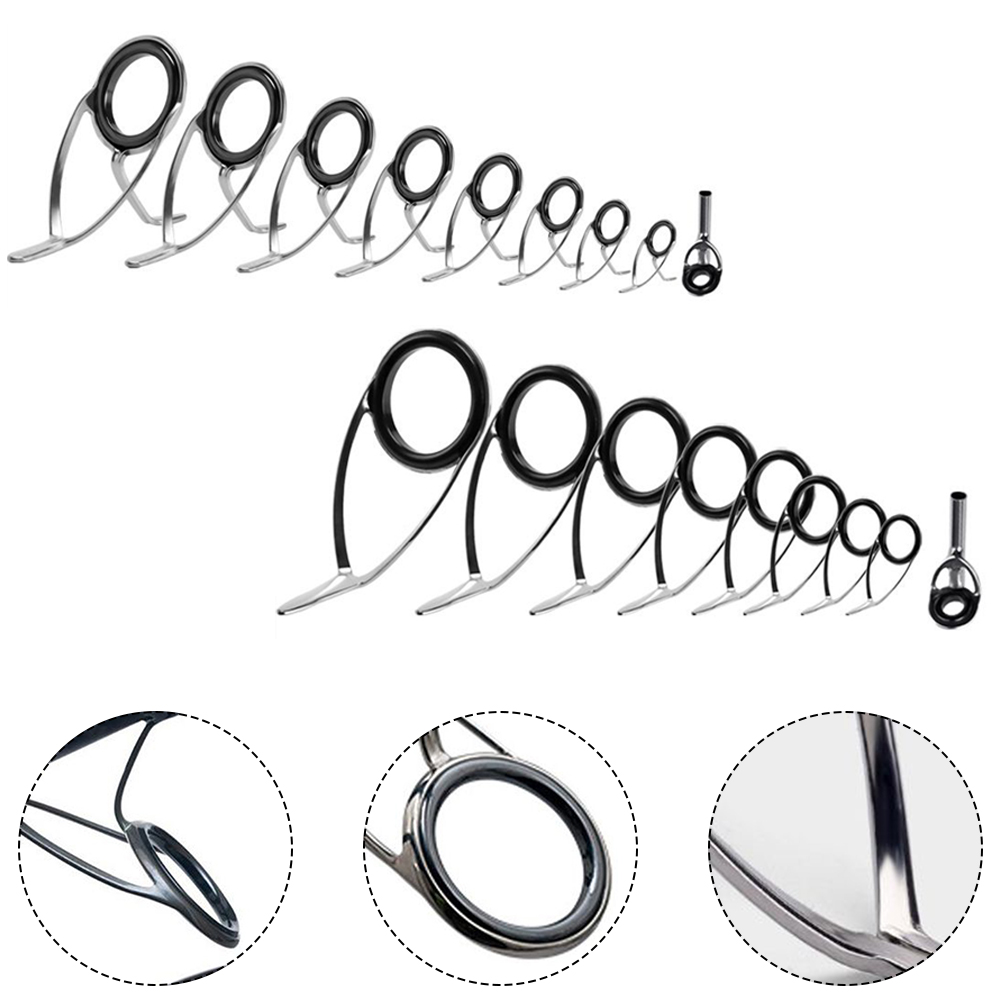 9 Pcs Fishing Rod  Guide Ceram - Fishing Rod Repair Kit recension och pris